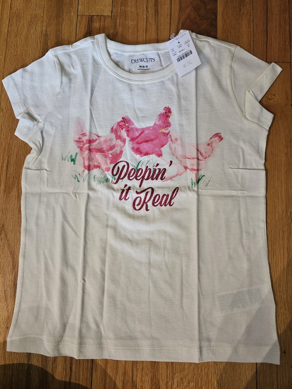 NWT Crewcuts Girl's Chicken Tee